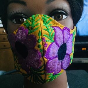 “Authentic Mexican” handmade embroidered facemask!